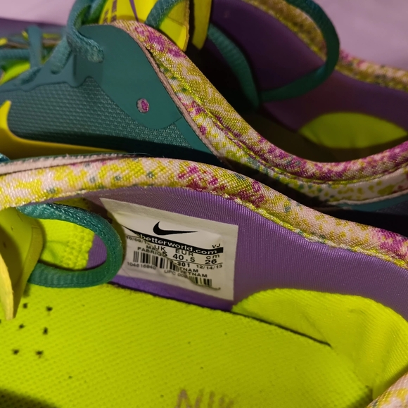 Nike tr fit 5 purple yellow ombré workout shoes size 9 - Picture 6 of 9